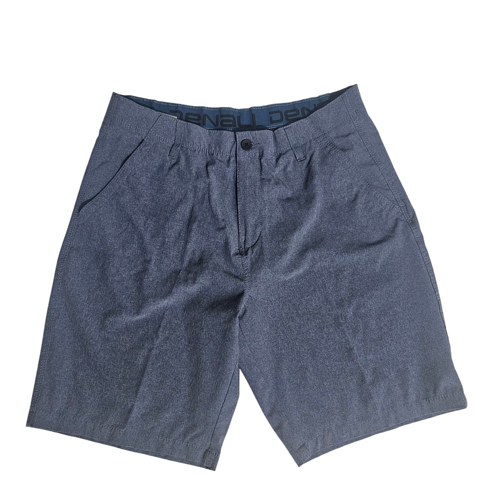 Denali Mens Hybrid Performance Shorts Blue Heathered Stretch Size 34 RN 95705